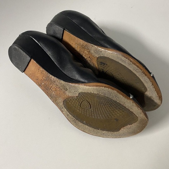 AGL Attilio Giusti Leombruni Pump Ballet Black Leather Wedge Heel Cap 37… - Picture 11 of 11